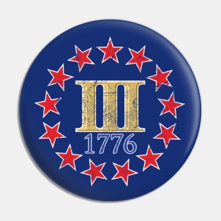 Military 1776 Stressed Version Pin