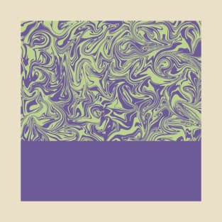 Liquid Swirl - Lettuce Green and Ultra Violet T-Shirt