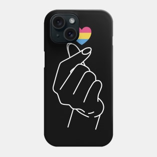 Pansexual Pride Flag Korean Love Sign Phone Case