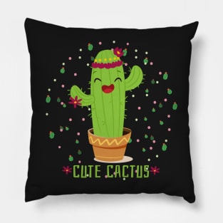 Cute Cactus Lover Cacti Funny T-Shirts for women and girls Pillow