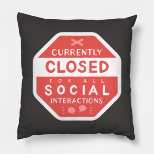 Currently CLOSED for All Social Interactions Pillow