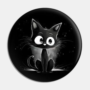 Cute Black Cat Pin