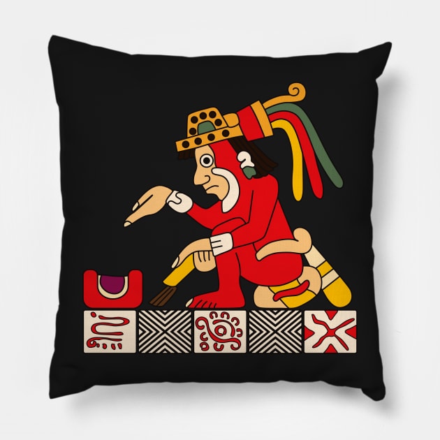 Maker of pre-Hispanic Mexico codices Pillow by ocelotlcalli