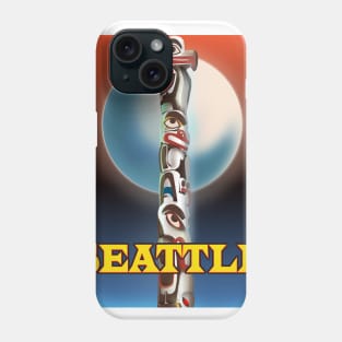 Seattle Travel Poster Phone Case