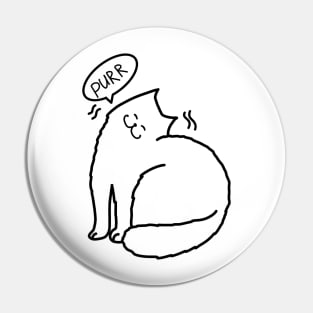 Funny purring cat Pin