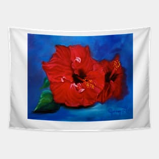 Red Hibiscus Tapestry