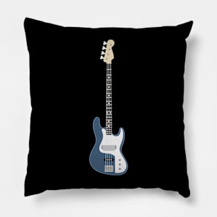 Blue Bass Guitar Pillow