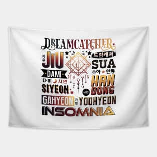 DREAMCATCHER Font Collage Tapestry