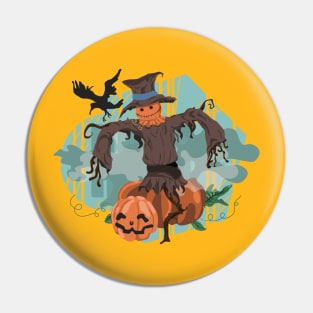 Halloween Scarecrow Pin