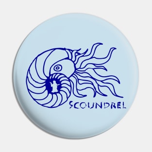 Blue Nautilus Pin