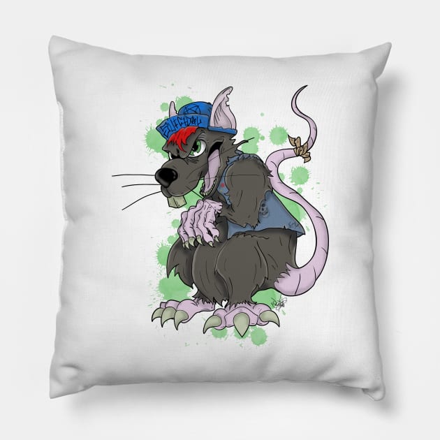 Street Trash Pillow by schockgraphics