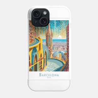 Barcelona Spain Skyline from Sagrada Familia Phone Case