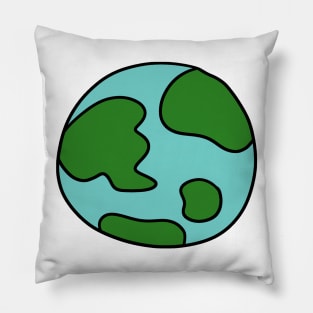 Cartoon Earth Pillow