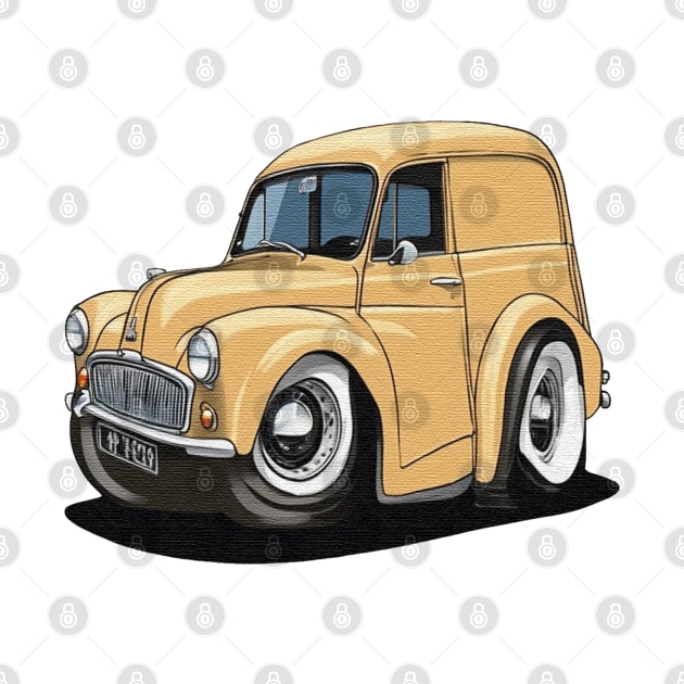 cartoon Morris 1000 Van by JnS Merch Store