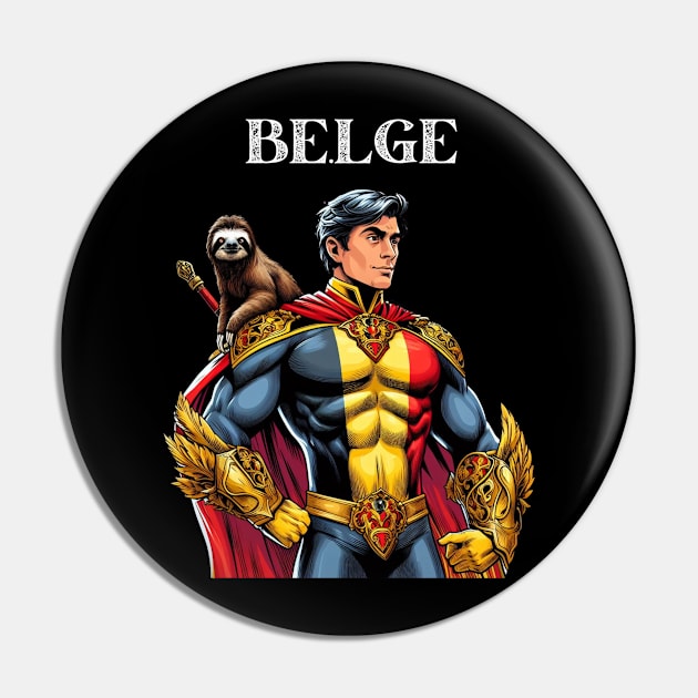 Belgian  Superhero 70s Fantasy Comic Book Hero Pin by Woodpile