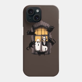 Ghosts, vampires and black cats Phone Case