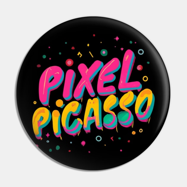 Pixel Picasso - Playful Graffiti Style for Digital Artists Pin by dipdesai