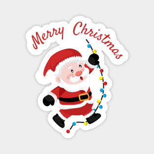 Merry christmas and Cute Santa Claus. Magnet