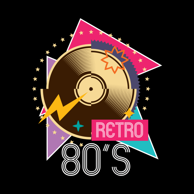 80s Retro Vinyl Disco Party by wbdesignz