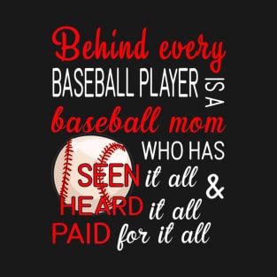 Baseball Mom Softball Player T-Shirt