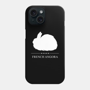 French Angora Rabbit White Silhouette Phone Case