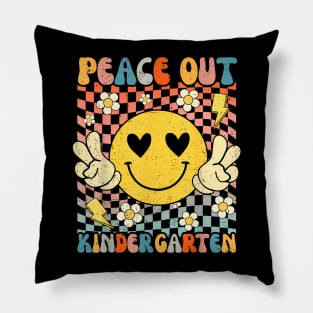 Peace Out Kindergarten  Last Day Of School Graduate Pillow