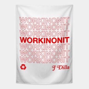 J Dilla / Workinonout / 90s Hip Hop Design Tapestry