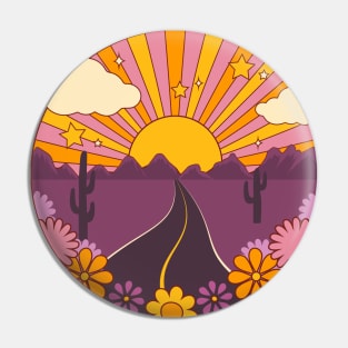 Here Comes the Sun - Retro Roadtrip Pin