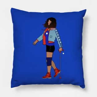 America Chavez With Cane Pillow