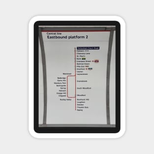 Central Line Underground Eastbound London Magnet