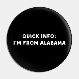 Alabama Cool & Funny Pin