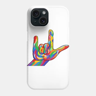 American Sign Language I Love You Bold Color Phone Case