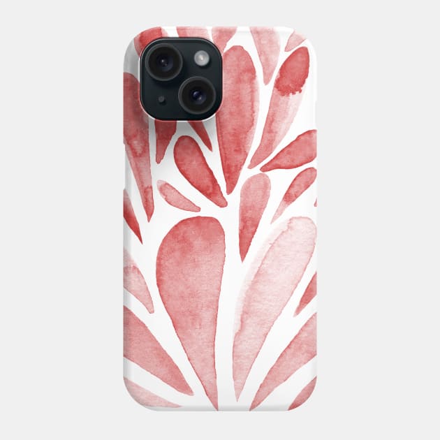 Watercolor artistic drops - red Phone Case by wackapacka