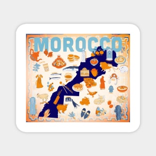 Morocco Culture Map Magnet