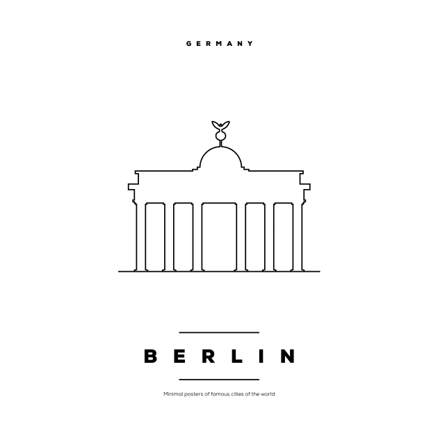 Berlin Minimal Black Line Design by kursatunsal