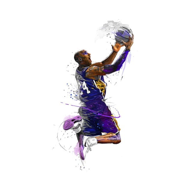 NBA Basketball Painting Canvas print, Drawing Basketball Players by lakshitha99