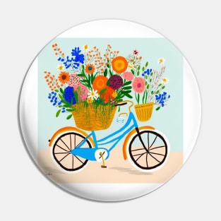 Springtime cycling II Pin