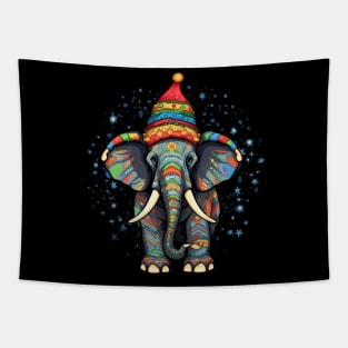 Elephant Christmas Tapestry