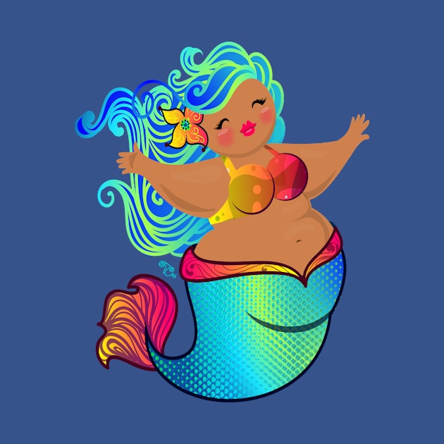 Chubby Mermaid by Toni Tees