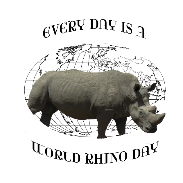 Every Day Is A Word Rhino Day by T-SHIRTS UND MEHR