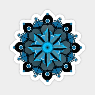 Blue Mandala Pattern, Bluedana Magnet