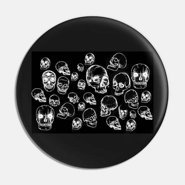 Skulls Pin by GothCardz