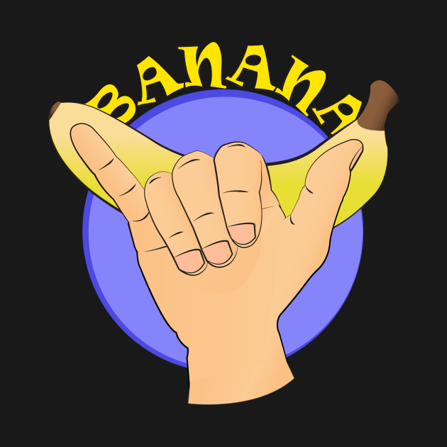 Banana Hand Shaka Signal by GorsskyVlogs