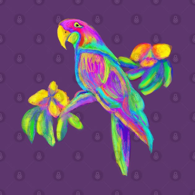 Tropical Bird in pastel by JulietLake