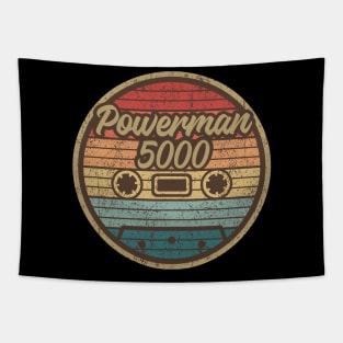 powerman 5000 cassette retro circle Tapestry