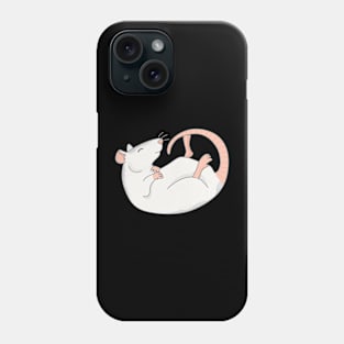 A cute, white husky pet rat playing/sleeping for ratlovers Phone Case