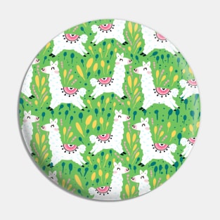 Llamas pattern Pin