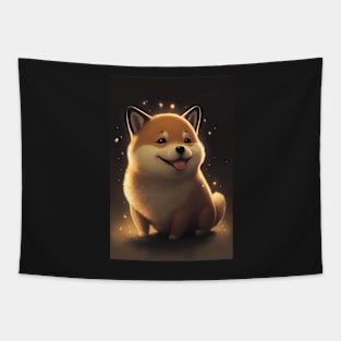 Happy Shiba Inu Dog Tapestry