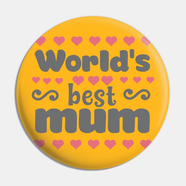 Worlds Best Mum Pin by holidaystore