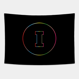 letter I colorful design Tapestry